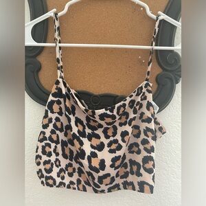 Leopard crop top